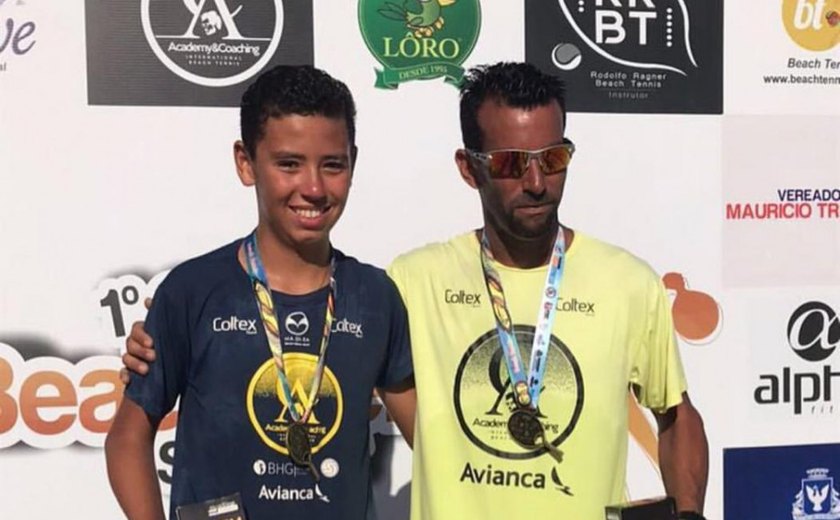 Dupla alagoana mescla experiência e juventude em busca do título em casa no Macena Open de Beach Tennis, em Maceió (AL)