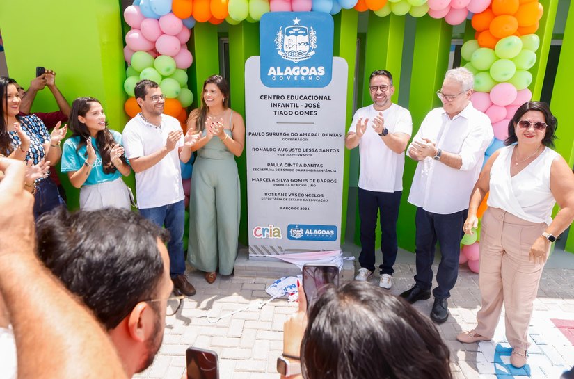 Prefeita Marcela Gomes inaugura creche Cria e ginásio poliesportivo com presença de autoridades em Novo Lino