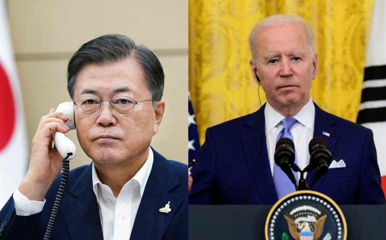 Biden e Moon Jae-in se dizem preocupados com programa nuclear da Coreia do Norte