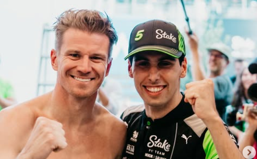 Colega de Bortoleto, Hülkenberg festeja 1º pódio de F-1 na carreira: 'Faz tempo que esperava'