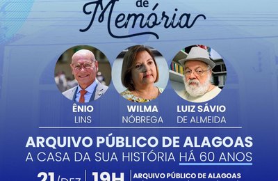 Arquivo Público celebra 60 anos com Chá de Memória especial nesta terça-feira (21)