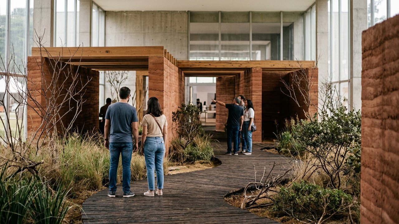 Bienal de Arquitetura Brasileira, no Ibirapuera, é passeio por ambientes inspirados em biomas