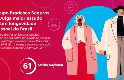 Grupo Bradesco Seguros divulga maior estudo sobre longevidade pessoal do Brasil
