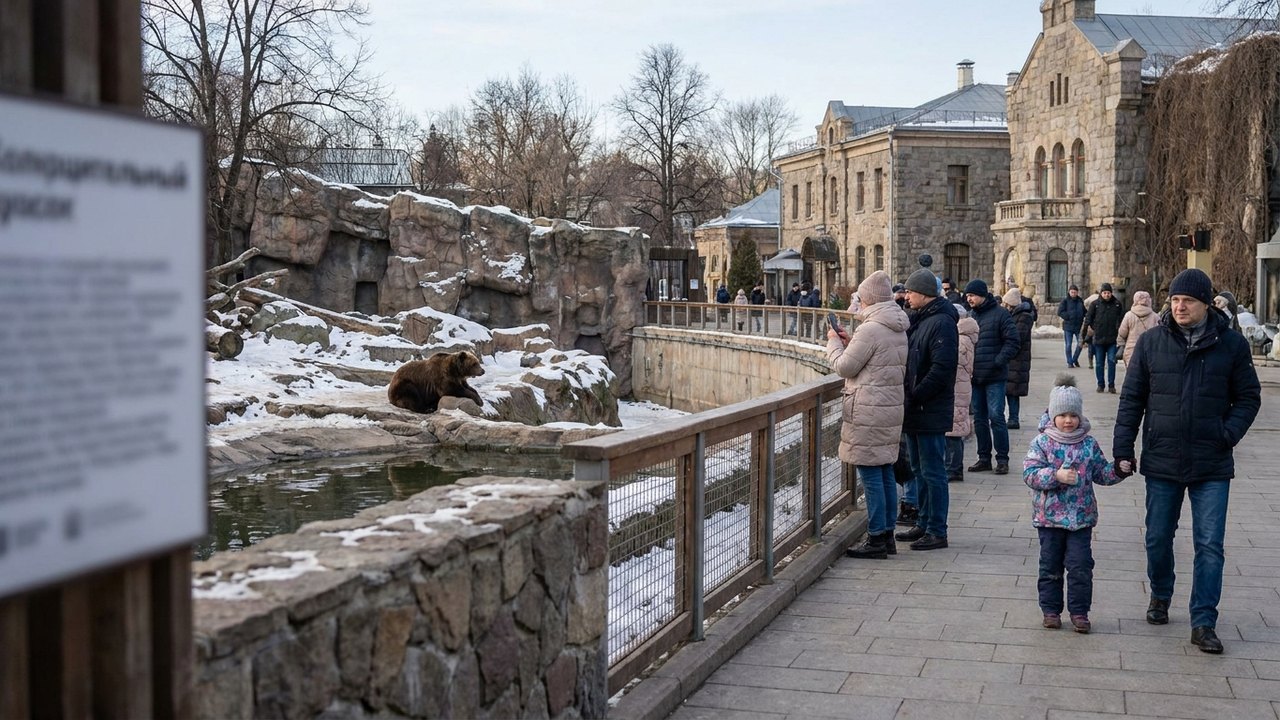 Sábado de tranquilidade no Zoológico de Moscou