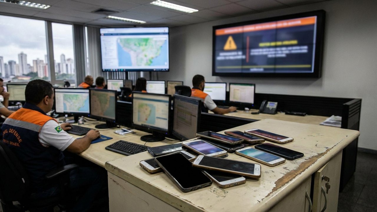 Defesa Civil ainda apura por que falso alerta não chegou a todos os celulares