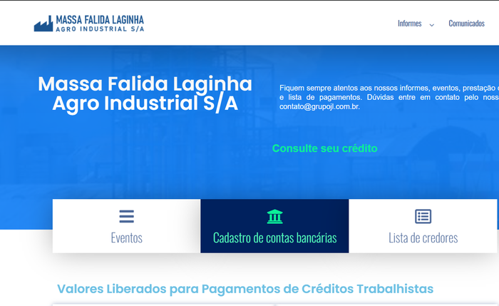 Site da Massa Falida da Laginha