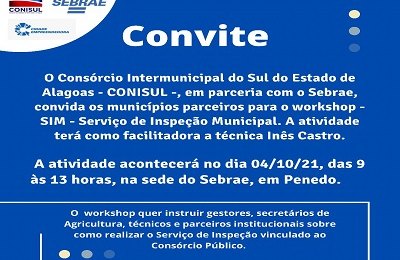 CONISUL e Sebrae promovem Workshop sobre o Serviço de Inspeção Municipal – SIM