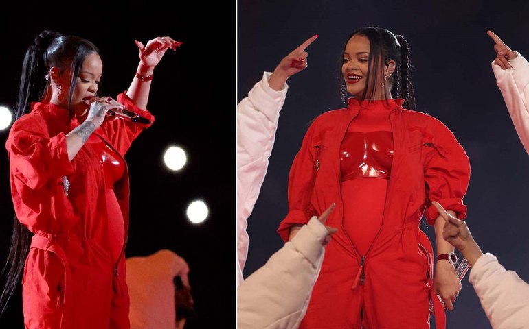 Rihanna confirma gravidez após show no intervalo do Super Bowl