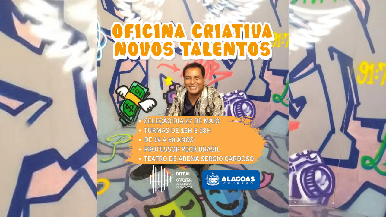 Diteal abre seleção para Oficina Criativa de Novos Talentos no Teatro de Arena Sérgio Cardoso