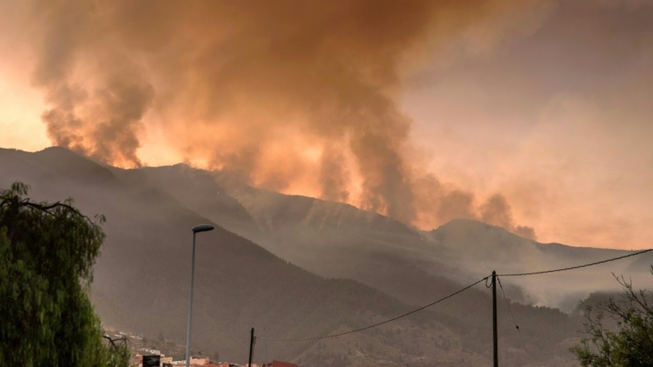 Incêndio fica 'fora de controle' em ilha na Espanha, e moradores são obrigados a evacuar; vídeo