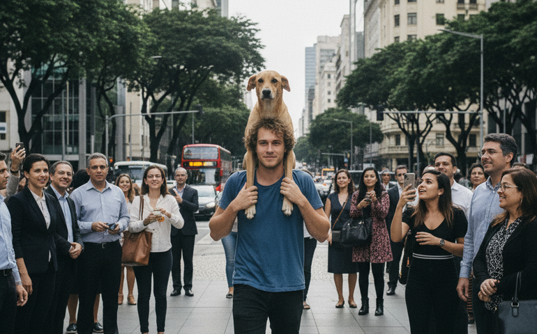 Equilíbrio perfeito no passeio pela avenida mais famosa do Brasil
