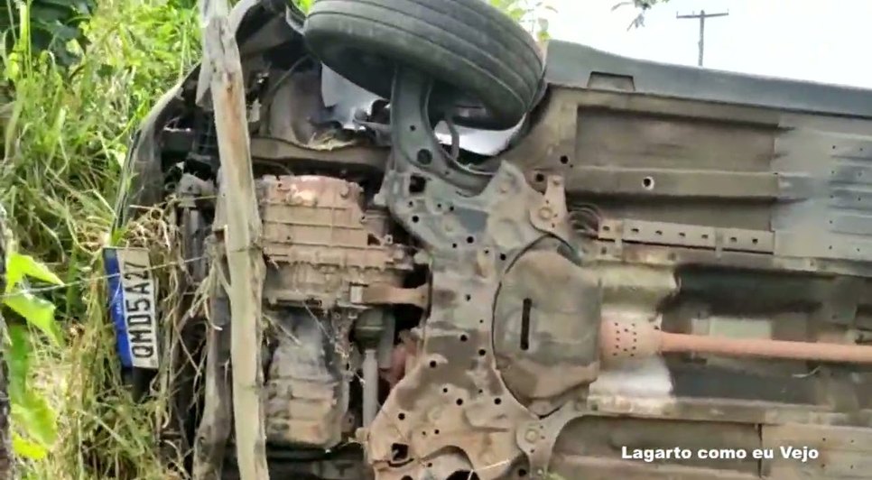 Motorista passa mal e capota veículo na rodovia SE-270, em Lagarto; VÍDEO.jpg