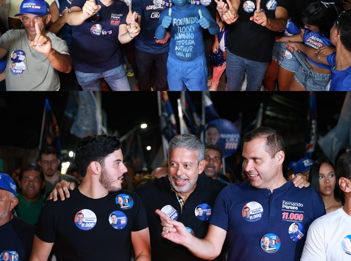 Fernando Pereira, Álvaro Lira e Arthur Lira caminham lado a lado com o povo e lotam as ruas de Teotônio Vilela e São Sebastião em caminhadas