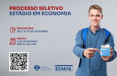 TJAL abre inscrições para seleção de estagiários na área de Economia