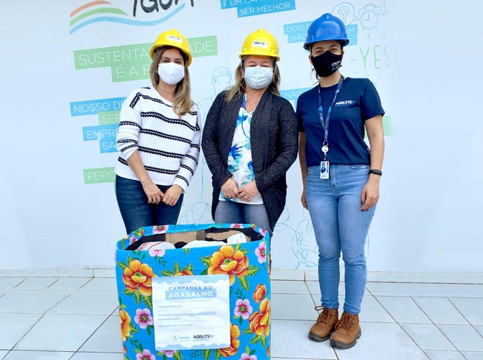 Centro Pop recebe doação de agasalhos arrecadados em campanha da Agreste Saneamentos