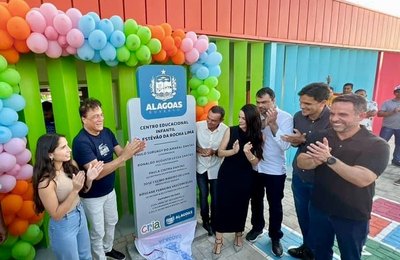 Deputado Galba Novaes participa da inauguração da Creche Cria em Anadia