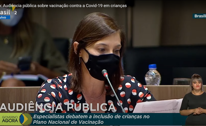 Imagem da audiência pública sobre vacinação contra o coronavírus em crianças Imagem da audiência pública sobre vacinação contra o coronavírus em crianças