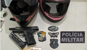 Policiais flagram dois homens atirando contra outro na Zona Norte de Aracaju / Foto: Foto: Polícia Militar/SE