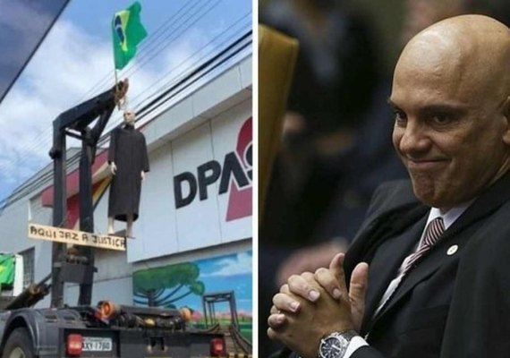 Web resgata vídeo com boneco de Alexandre de Moraes enforcado