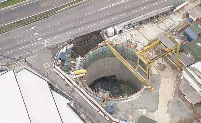 Obra causou acidente