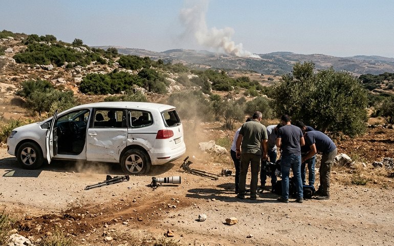 Forças israelenses atingem área com jornalistas no sul do Líbano
