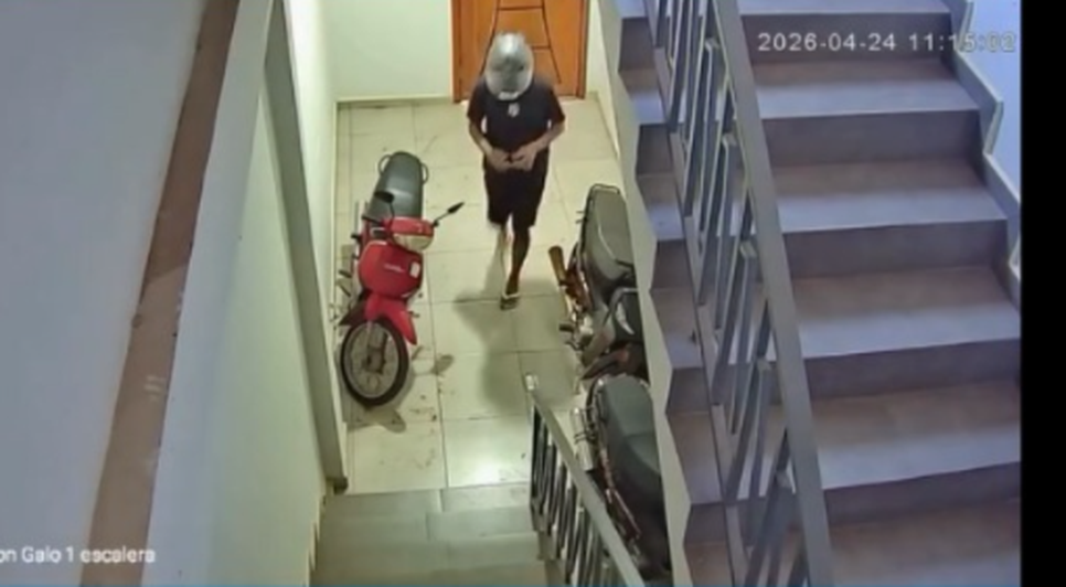 Imagens de câmeras de segurança flagraram possível suspeito de crime que vitimou brasileira no Paraguai. Foto: Reprodição/Internet.
