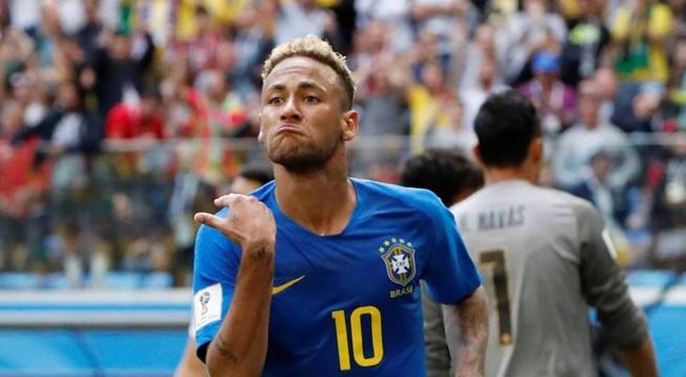 Neymar marcou o segundo gol da seleção brasileira na vitória sobre a Costa Rica Carlos Garcia Rawlins/Reuters