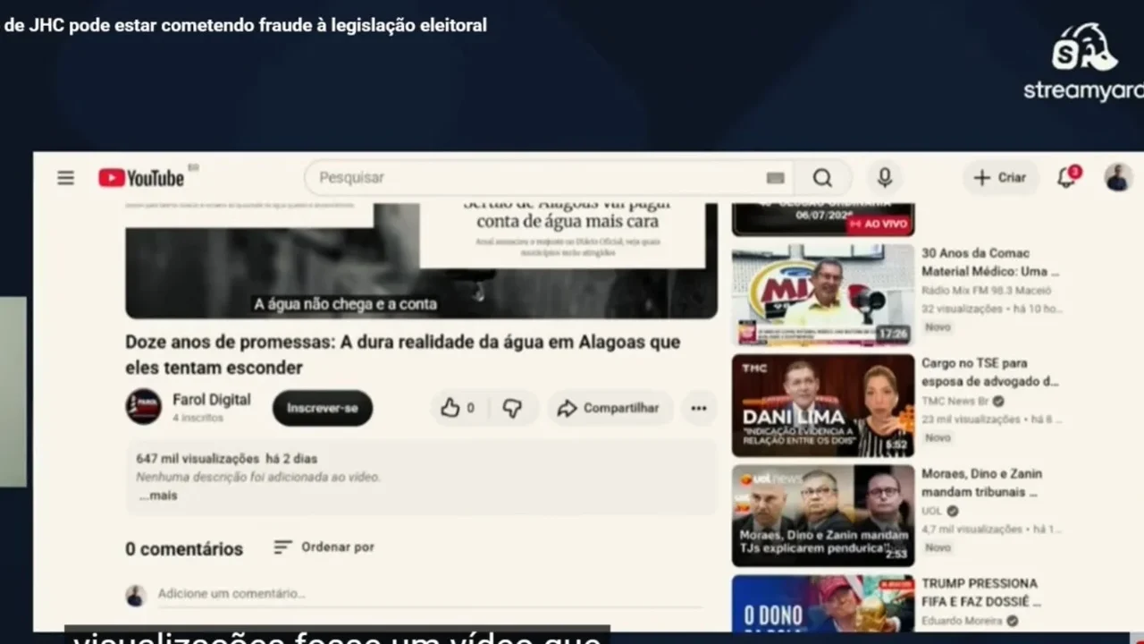 Com medo da repercussão, Canal Farol Digital sai do ar após denúncia de jornalista sobre impulsionamento contra governador e senador