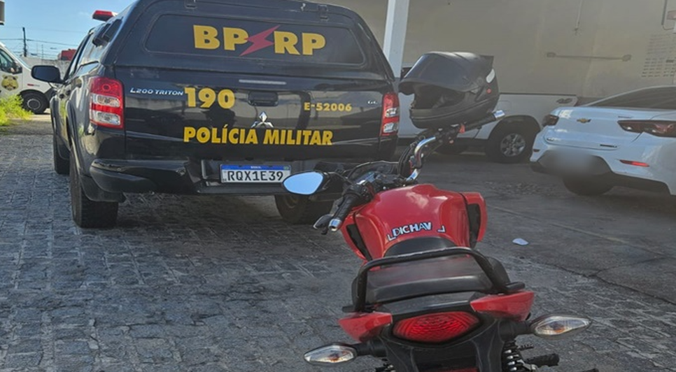 moto roubada / Foto: Reprodução: Foto/ Redes Sociais