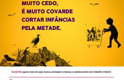 Campanha de combate ao trabalho infantil vai alertar sobre impactos da pandemia