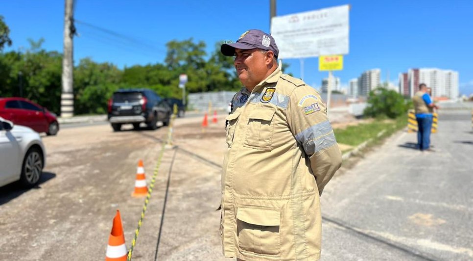 Trânsito sobre ponte do rio Poxim continua funcionando com binário nesta quinta-feira (15) / Foto: Foto: SMTT/ Divulgação