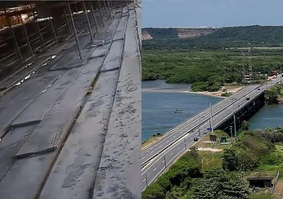 Ex-funcionário denuncia falta de EPIs na reforma da Ponte Divaldo Suruagy após acidente com trabalhador