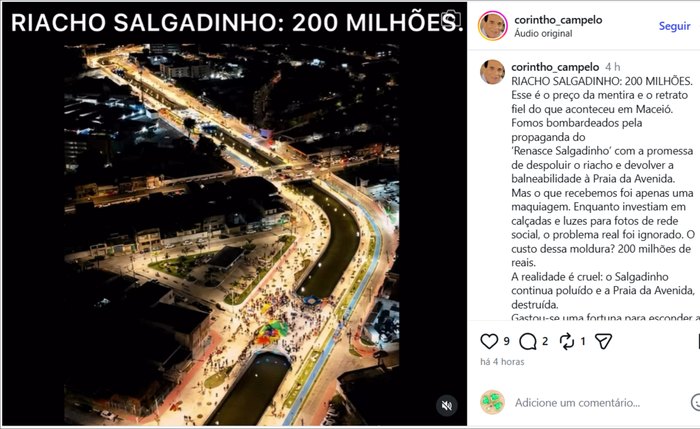 Postagem de Corintho Campelo