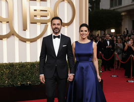 Globo de Ouro: Wagner Moura desfila no tapete vermelho ao lado da esposa