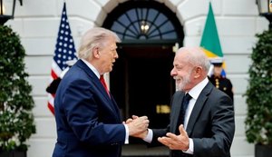 Lula e trump em reunião. Fonte: Internet