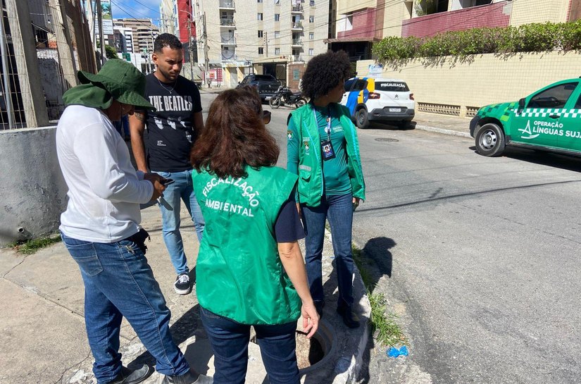 Operação Língua Suja identifica ligação irregular de esgoto da BRK na Jatiúca
