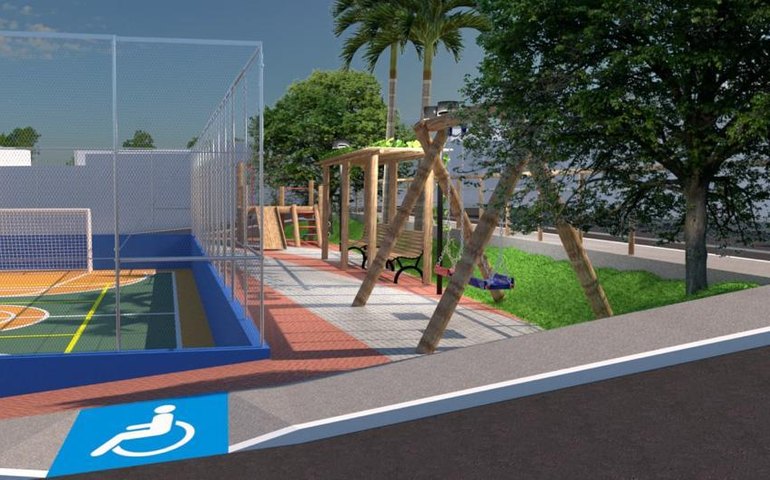 Alto do Cruzeiro em Palmeira dos Índios ganhará Praça Recreativa e quadra de esportes para a comunidade