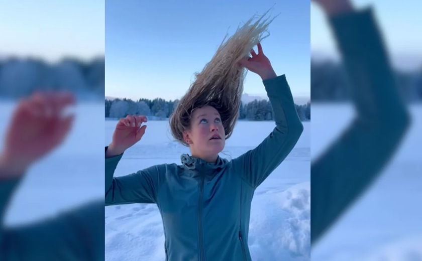 'Cabeça gelada': mulheres compartilham cabelo congelado durante frio extremo; veja vídeo