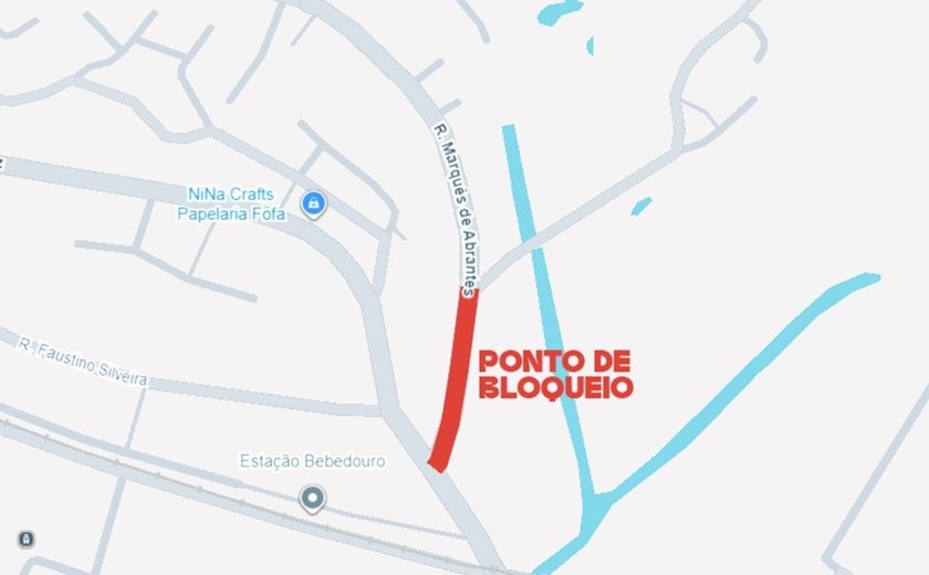 Rua Marquês de Abrantes será interditada temporariamente neste domingo (21)