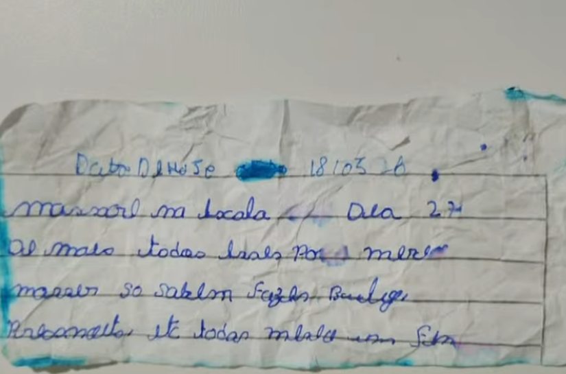 Escola em Coruripe identifica aluna suspeita de enviar bilhetes com ameças