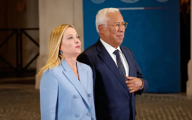 Meloni e Costa discutem guerra na Ucrânia e defesa da UE