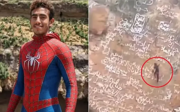 'Homem-Aranha do Iêmen' morre ao cair em cratera de vulcão durante acrobacia
