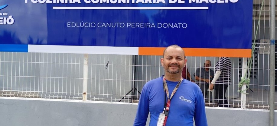 Ernandes Ferreira, morador da região, destacou que novo equipamento vai contribuir para acesso à alimentação saudável. Foto: Ascom Semdes