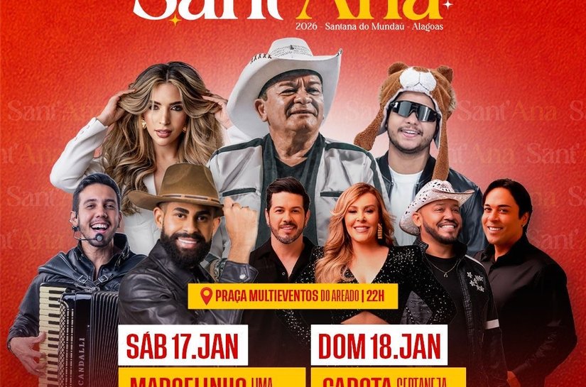 Festa de Santa Ana: Com artistas da terra e vasta programação, festa inicia nesta quinta (15) em Santana do Mundaú