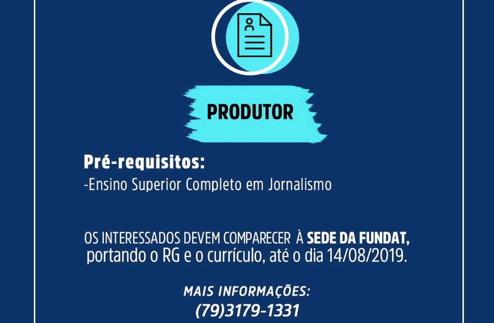 FUNDAT VAGA PARA DEFICIÊNCIA / Foto: Fundat