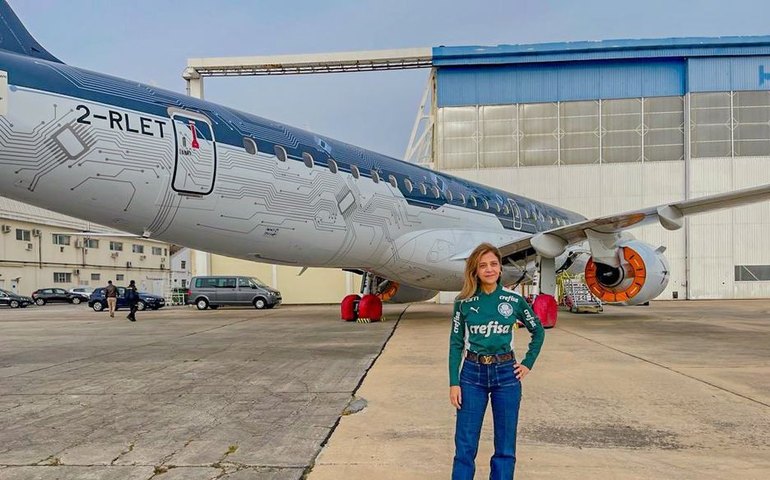 Avião comprado por Leila é usado pela 1ª vez pelo Palmeiras em viagem ao Rio