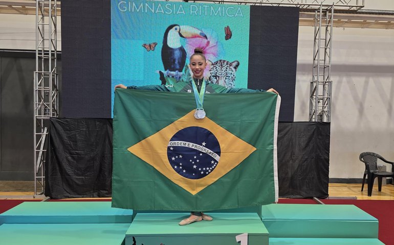 Com apoio da Selaj, atleta alagoana conquista cinco medalhas no Sul-Americano de Ginástica Rítmica