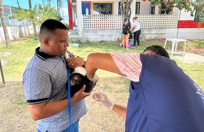 Primeiro dia da Campanha de Vacinação Antirrábica imuniza mais de oito mil animais