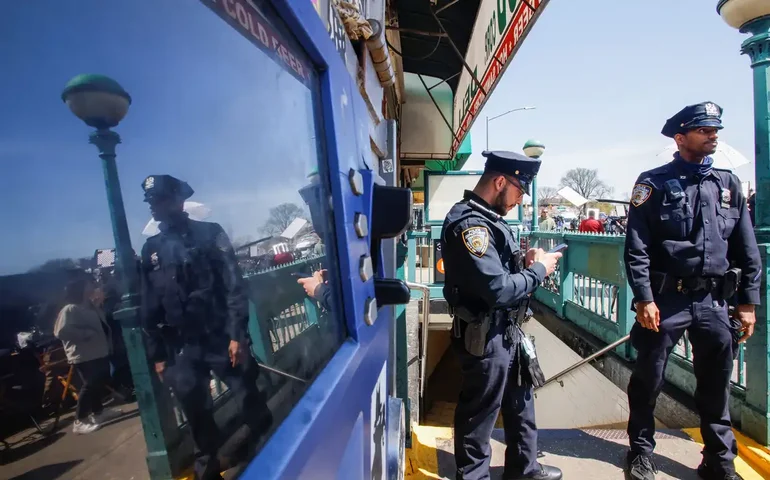 Polícia de Nova York barra comitiva de Macron para liberar passagem de Trump