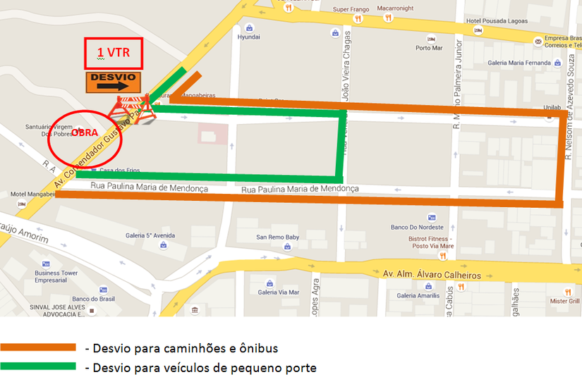 SMTT ordena trânsito na Mangabeiras durante obras de limpeza em galerias